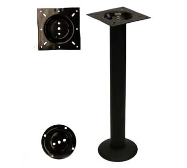 Klinger's Trading BBD28 Cast Iron Restaurant Table Base, 3" Column, Bolt Down, Powder Coat Finish, 28.5" Height