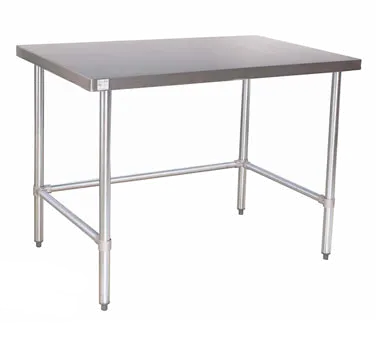 Klinger's Trading NSG2430 30" Open Base Work Table w/ Side & Rear Crossrails - Without Backsplash