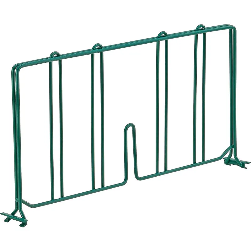 Klinger's Trading SDIVIDER24-GREEN Wire Shelf Divider, 24"W x 9-1/2"H, Green Epoxy Coated