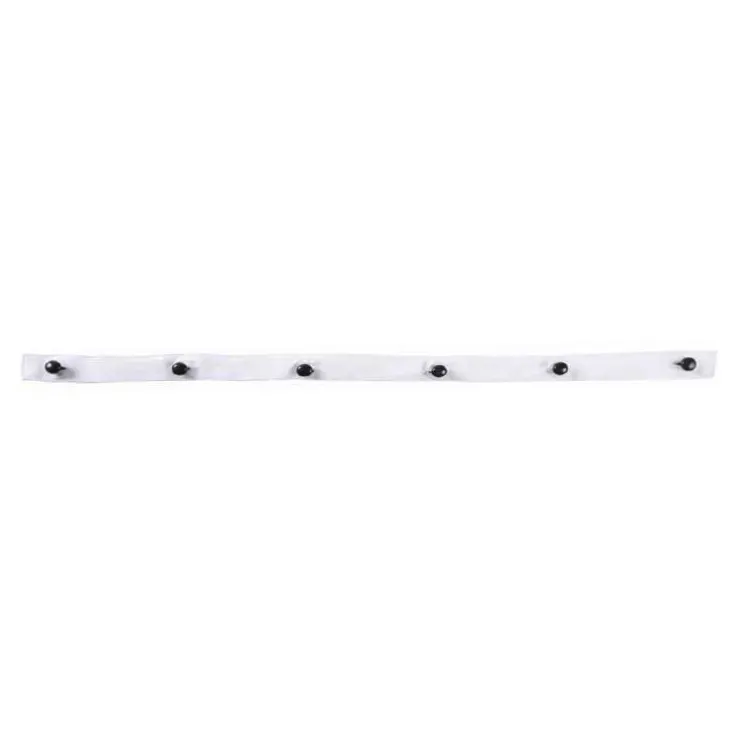 Mercer M62997BKM Push Through Button Strips for M62095WBM, 6 Black Buttons/Strip, 2 Strips - 2/Set