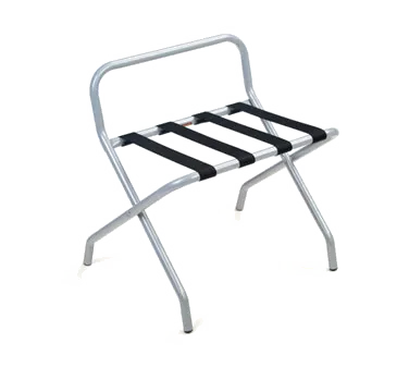 Forbes Industries 800-SH Luggage Rack, 24" W x 21" D x 24-1/2" H, 1" Tube, Silver, Back Bar