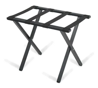 Forbes Industries 804-EN Luggage Rack, 24-1/4" W x 16" D x 21" H, Black Straps, Powder‑Epoxy