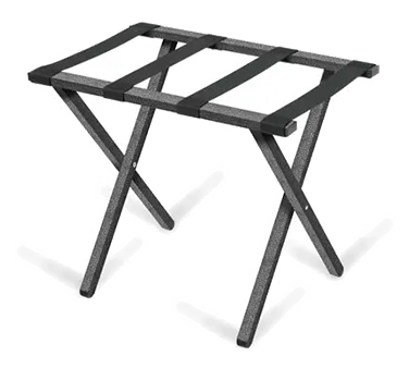 Forbes Industries 804‑SV Luggage Rack – 24‑1/4" W x 16" D x 21" H, Poly Straps, Silver