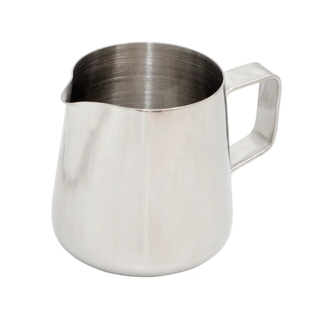 Browne USA 515007 Contemporary 12 oz. Stainless Steel Milk Frother, 18/8, Mirror Finish, Dishwasher Safe