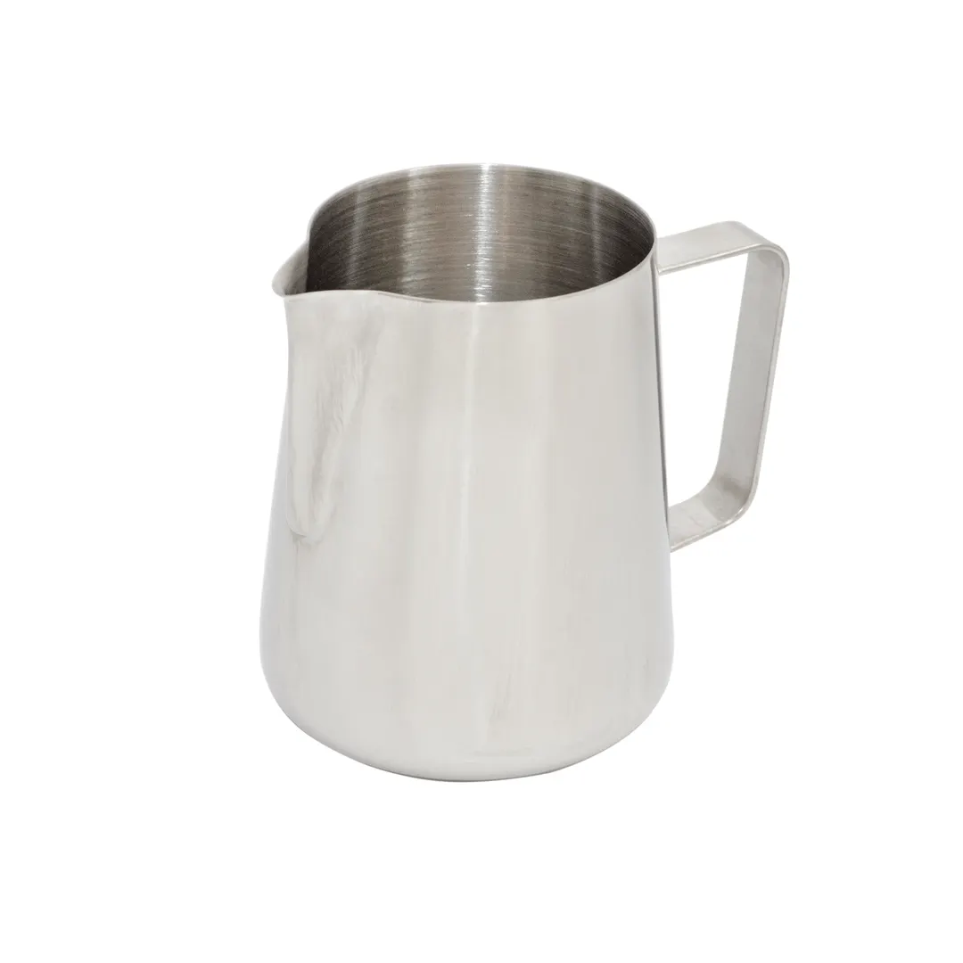 Browne USA 515010 Contemporary 32 oz. Stainless Steel Milk Frother, 18/8, Mirror Finish, 5-3/4" x 5"