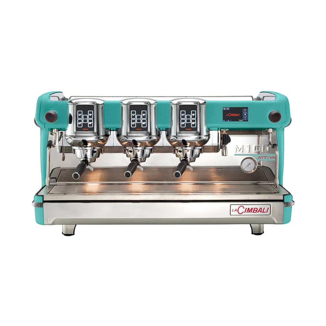 La Cimbali M100 Attiva HDA DT/3 Espresso Cappuccino Machine w/ 3-Group, Automatic, 10-Lt. Boiler