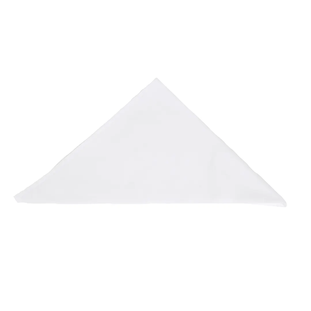 Mercer M60120WH Millennia Neckerchief, 39 x 29, 80/20 Poly/Cotton, White
