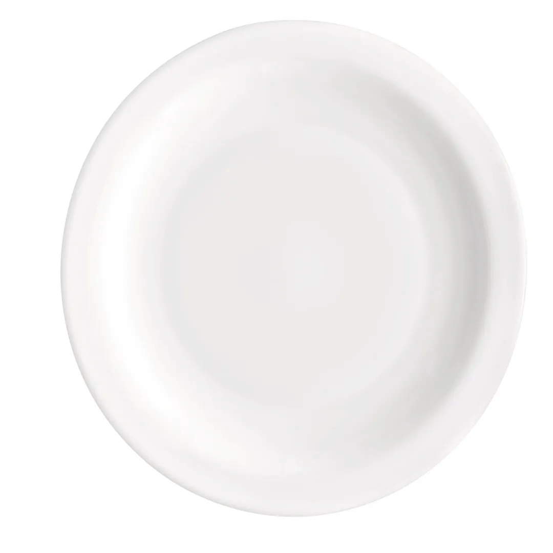 Steelite 49205Q963 - 7.625" Round Opal Glass Plate, Careware Sicura Bormioli Rocco, 1 Dozen