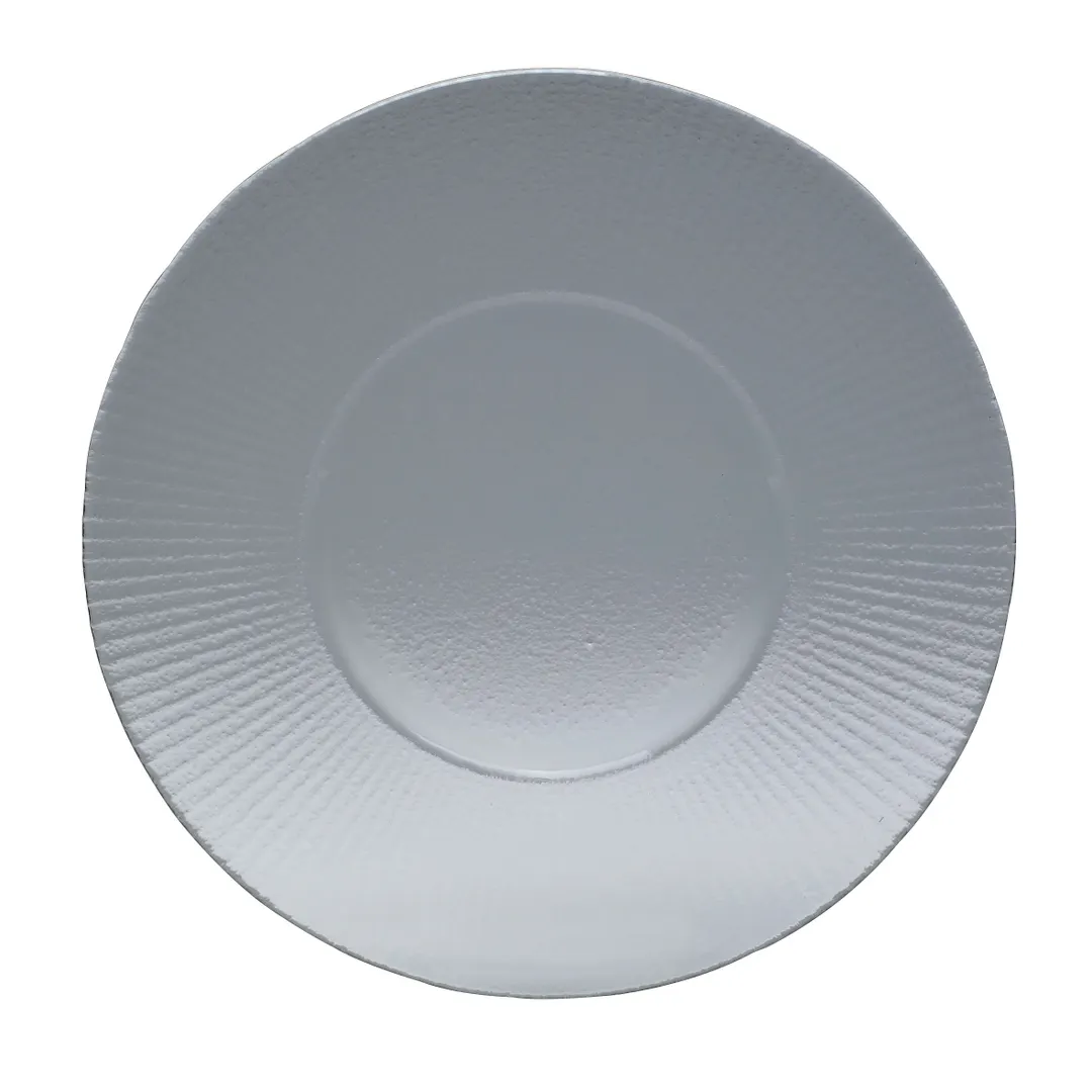 Steelite 6150B445 Round Glass Gourmet Plate, 10.625", Clear, 11.25" Diameter, Sold per Dozen