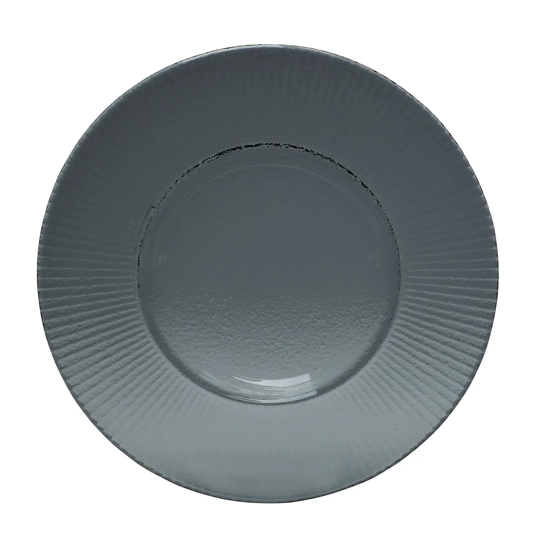 Steelite 6151B450 11" Deep Rimmed Willow Glass Bowl, 10 oz, Smoke Gray, Glass, Round, Sold per Dozen