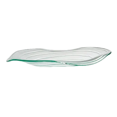 Steelite 6506G334 Glass Oval Platter, 10.25x13.5, Ripple Finish, 13 Size, Oval Shape, 8/Case