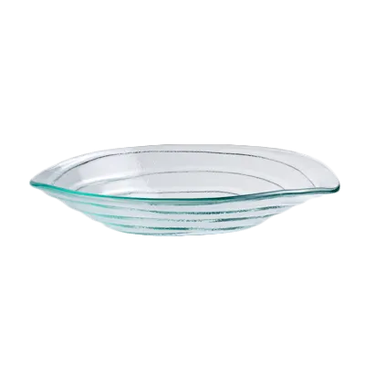 Steelite 6506G337 Blue Glass Serving Bowl, 10.25", 20 Oz, Round Ripple, 8-10", Glass, Sold per Case of 10
