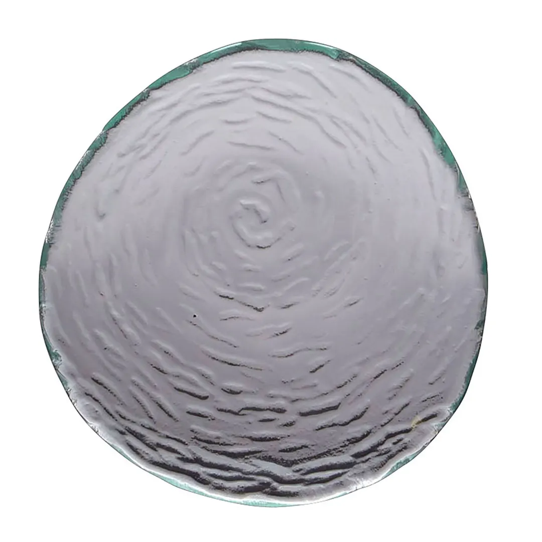 Steelite 6512G378 Clear Scape Glass Round Platter, 5.625" Diameter, 0.875" Thick, 1 Dozen
