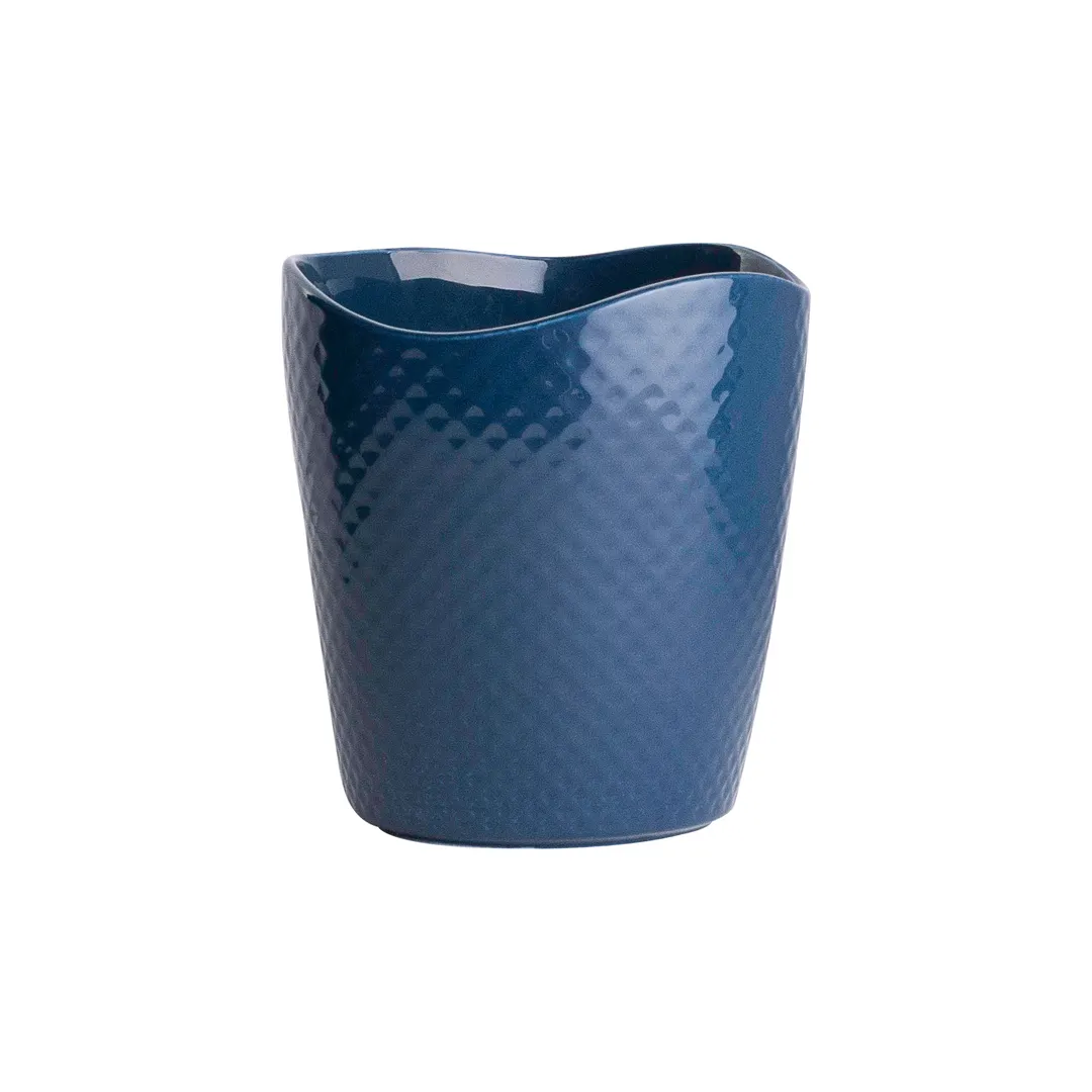 Steelite 6959E6137 1.0 Qt Sapphire Blue Porcelain Salad Crock, Dishwasher Safe, 4/Case