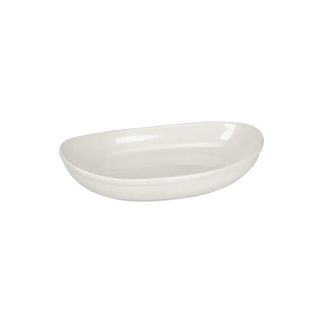 Steelite DCI519W 12 oz White Ceramic Oval Dish 8" x 5", Oven & Microwave Safe, Lead-Free, Sold per Dozen