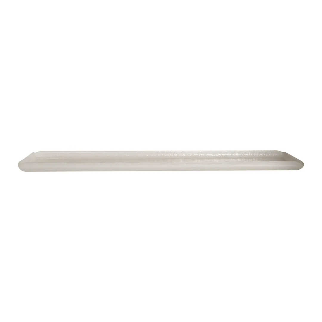 Steelite GS193871 Mid Modern Serving Platter, 24.25x6.5, Rectangle, Glass, Solid Cream, Case Quantity