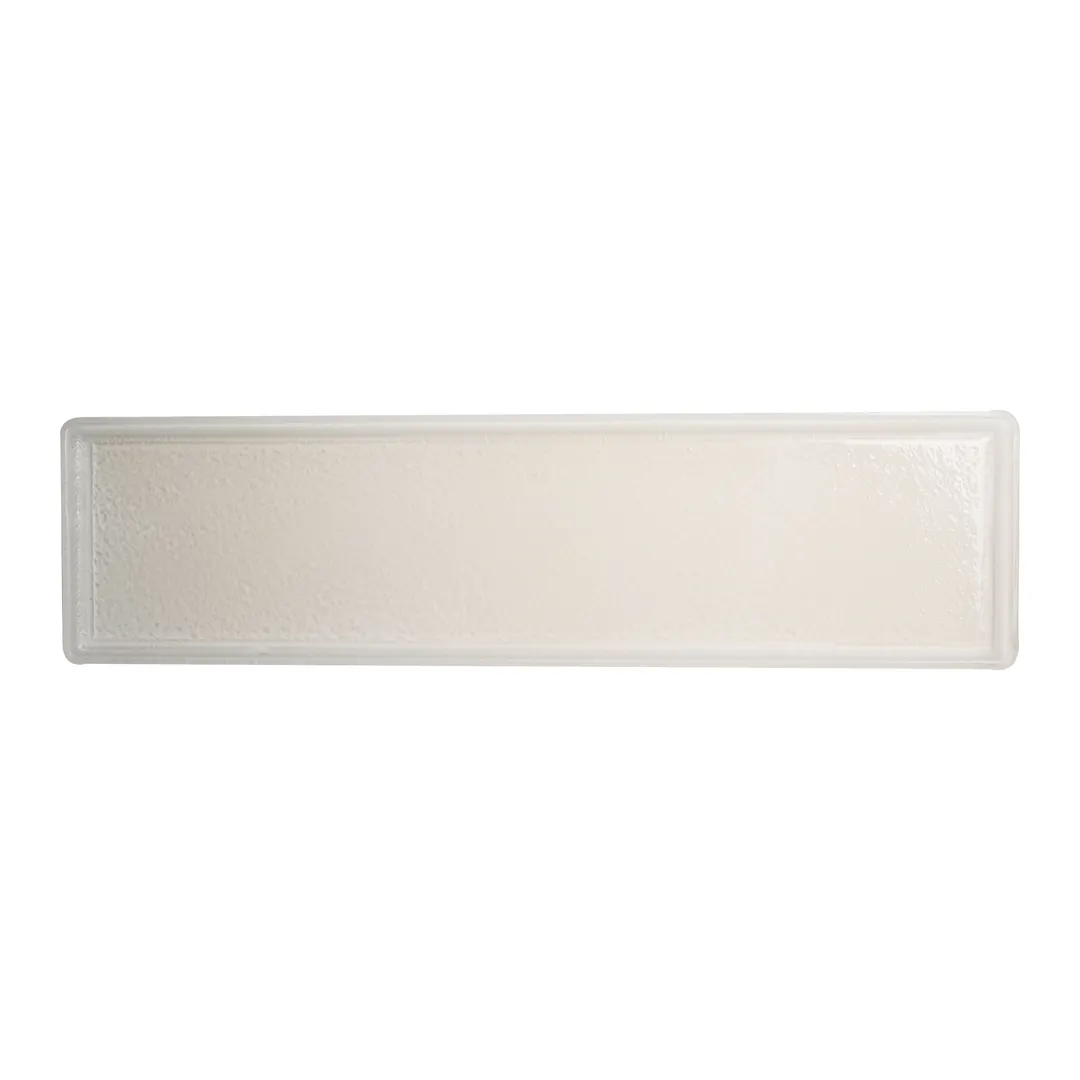 Steelite GS193871 Mid Modern Serving Platter, 24.25x6.5, Rectangle, Glass, Solid Cream, Case Quantity