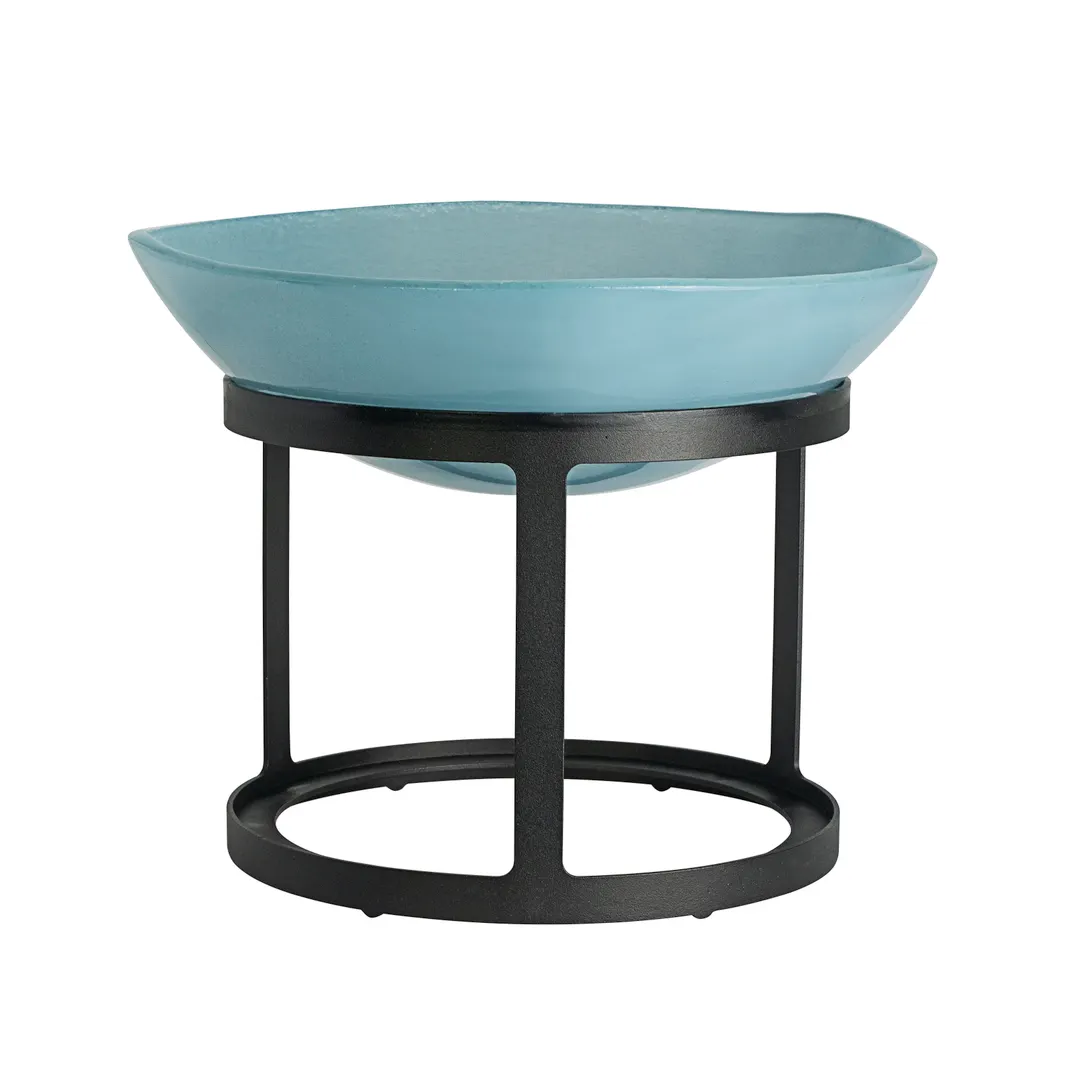 Steelite GS196640 Mid Modern 2.25 Qt Round Glass Serving Bowl, Dusk Blue, 10.13" x 3.375", Sold per Case