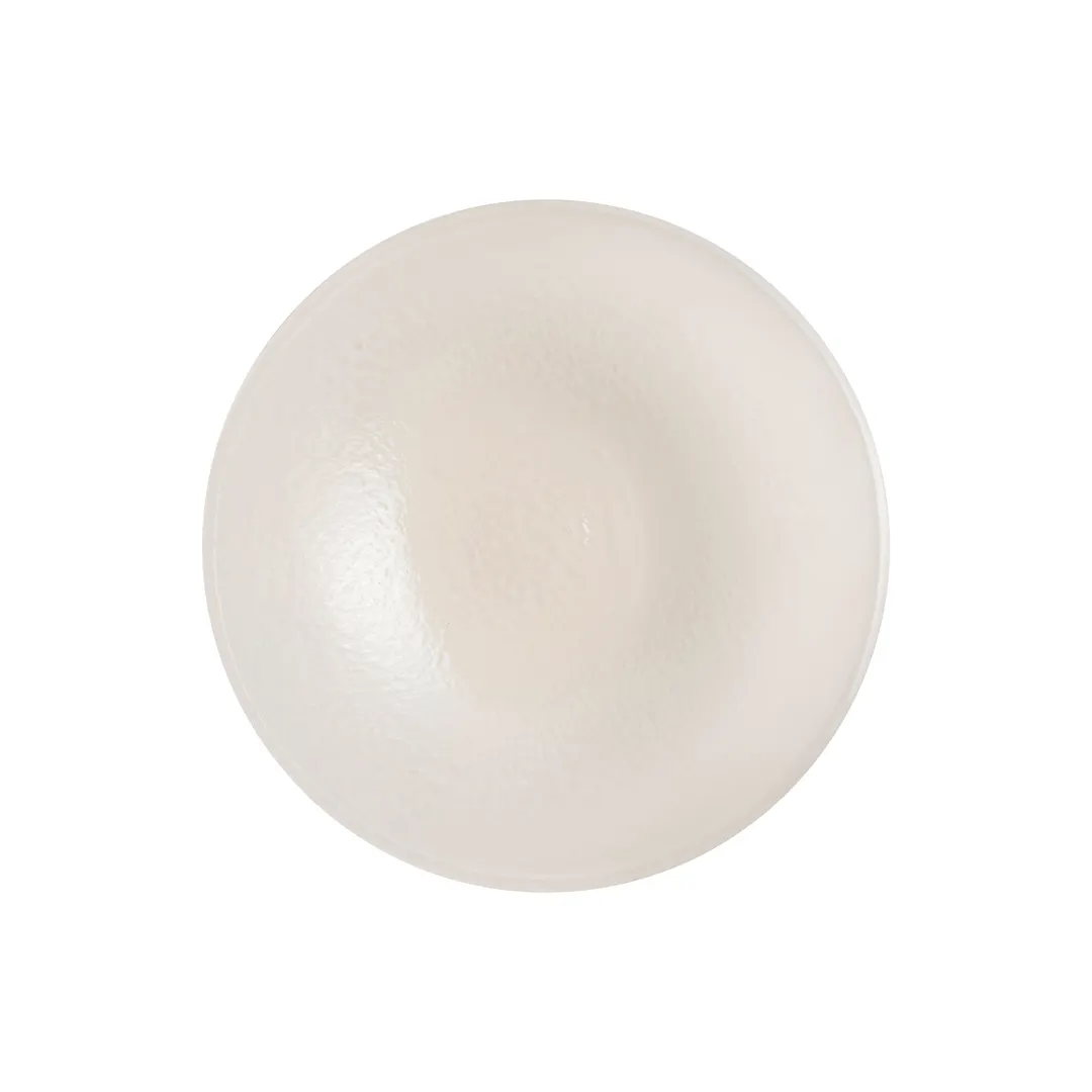 Steelite GS196642 Mid Modern Round Glass Serving Bowl, 8.25" x 2.375", 1.25 qt, Cream Finish, Sold per Case