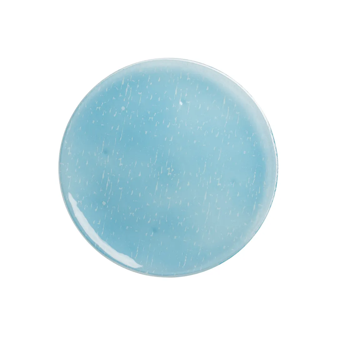 Steelite GS196651 13" Round Glass Platter, Two-Tone Dusk Blue/Cream, Studio Finish, 1/Case