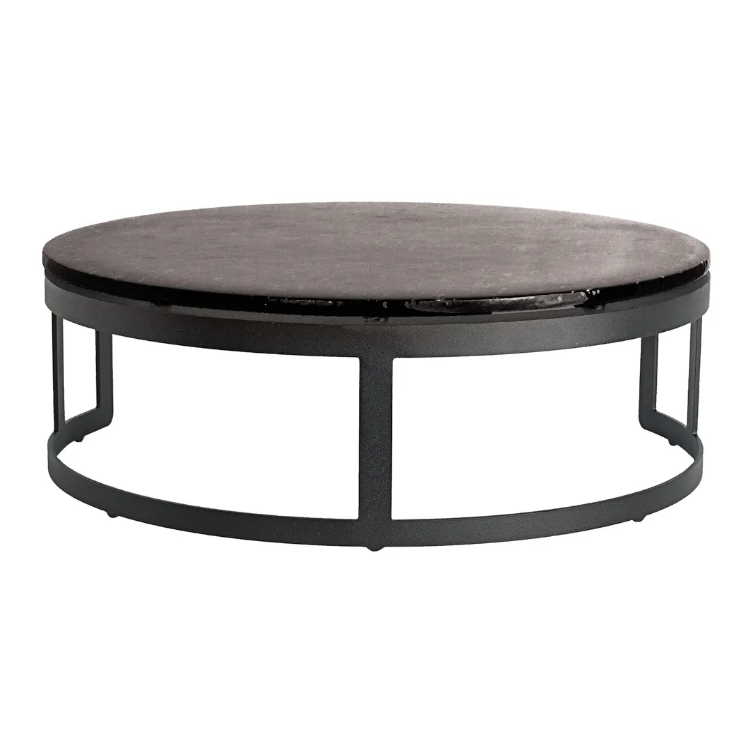 Steelite GS196652 13" Round Two-Tone Glass Platter, Dark Grey/Cream, 1"H, Glass Dinnerware