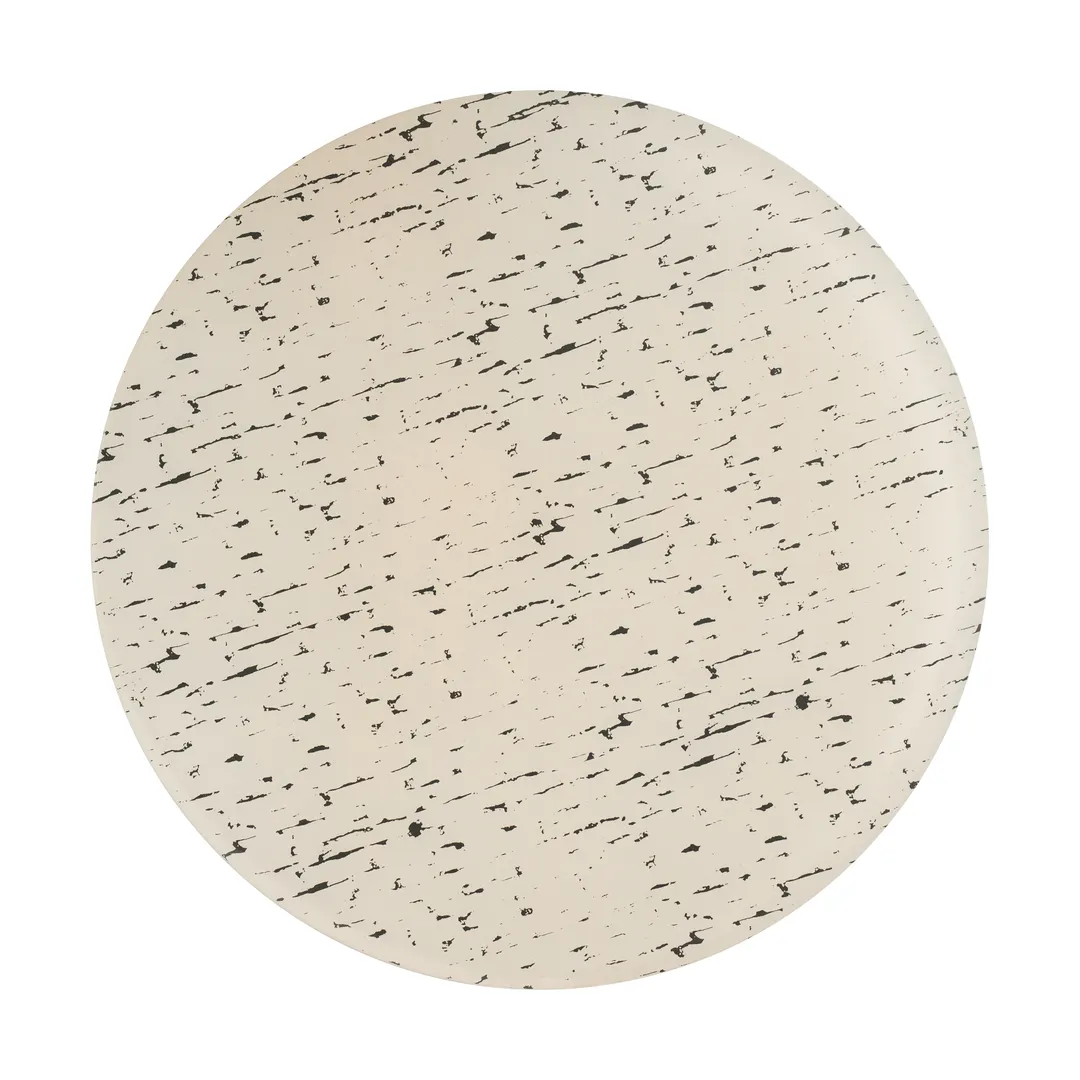Steelite GS196653 My Glass Studio 13" Round Two-Tone Cream/Dark Grey Glass Cake Plate, Sold per Case