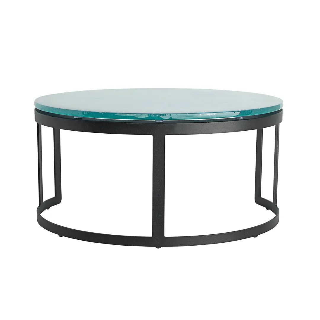 Steelite GS196654 Mid Modern Flat Cake Plate, 13" Round, Two-Tone Glass, Dusk Blue/Cream, Sold per Case