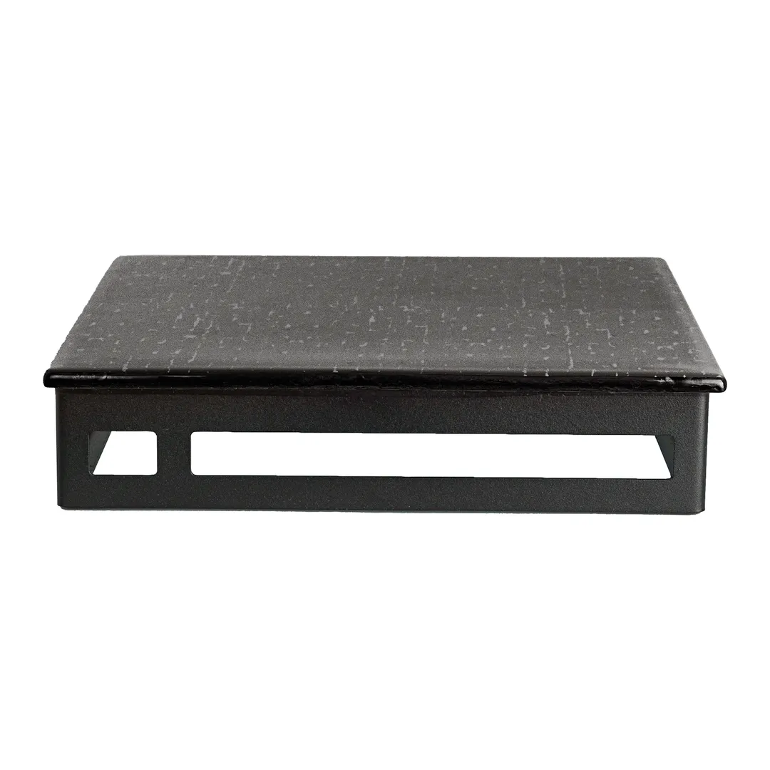 Steelite GS196660 Square Glass Serving Platter, 10.75" x 10.75", Dark Grey Cream, My Glass Studio
