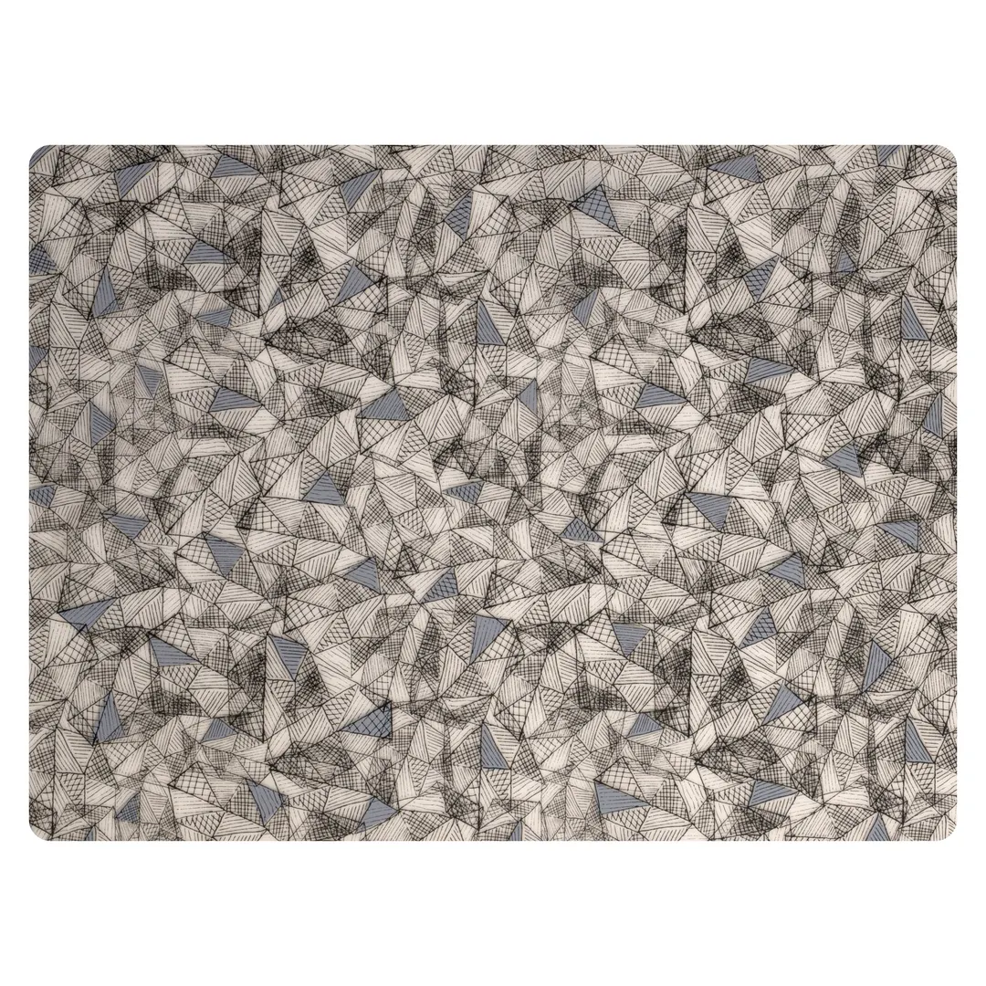 Steelite MTPLHA071216 Rectangular Silicone Placemat, 12" x 16", Black/Gray, 1 Dozen