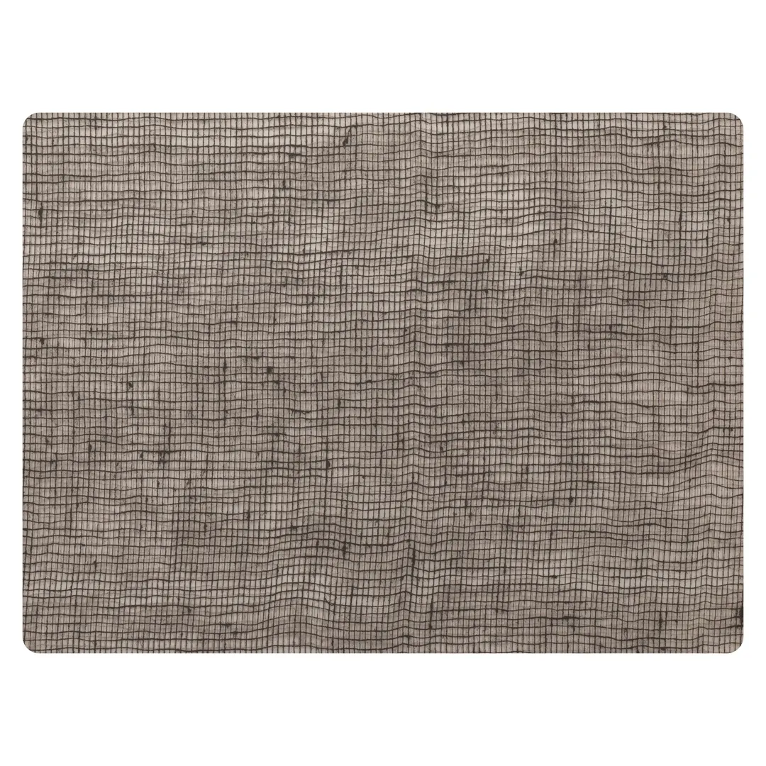 Steelite MTPLLN011216 Rectangular Placemat, 12" x 16", Plastic Linen Silicone Chocolate Finish, Sold per Dozen
