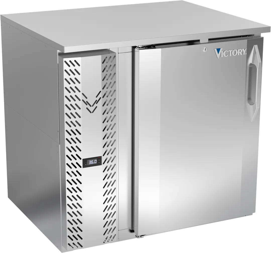 Victory VBB36HC-S 36" Stainless Steel Back Bar Refrigerator, 10.2 cu. ft., 1 Door, 115V