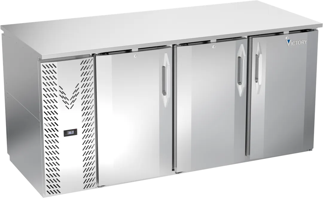 Victory VBB72HC-F-PT-S 72" Pass-Thru Back Bar Refrigerator, 23.6 cu. ft., Stainless Steel, 6 Doors, 115V