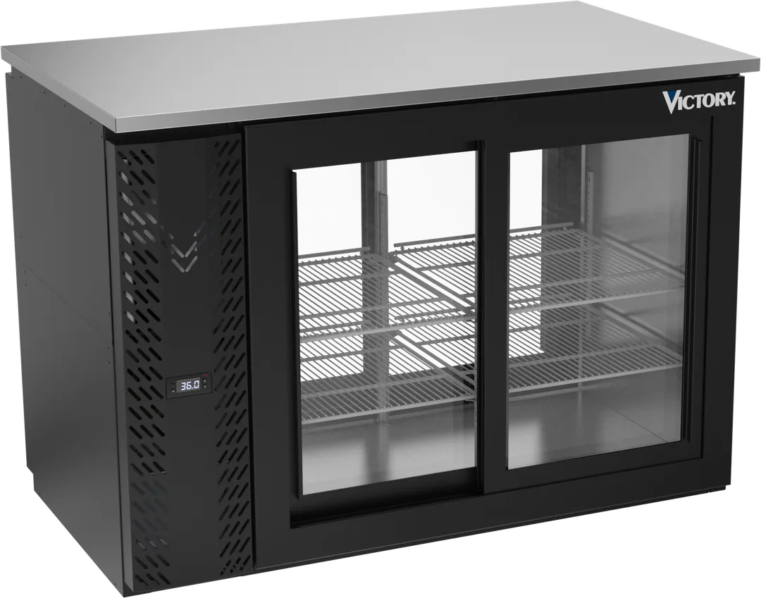 Victory VBBN48HC-F-GS-PT-B Pass-Thru Refrigerated Back Bar Cabinet