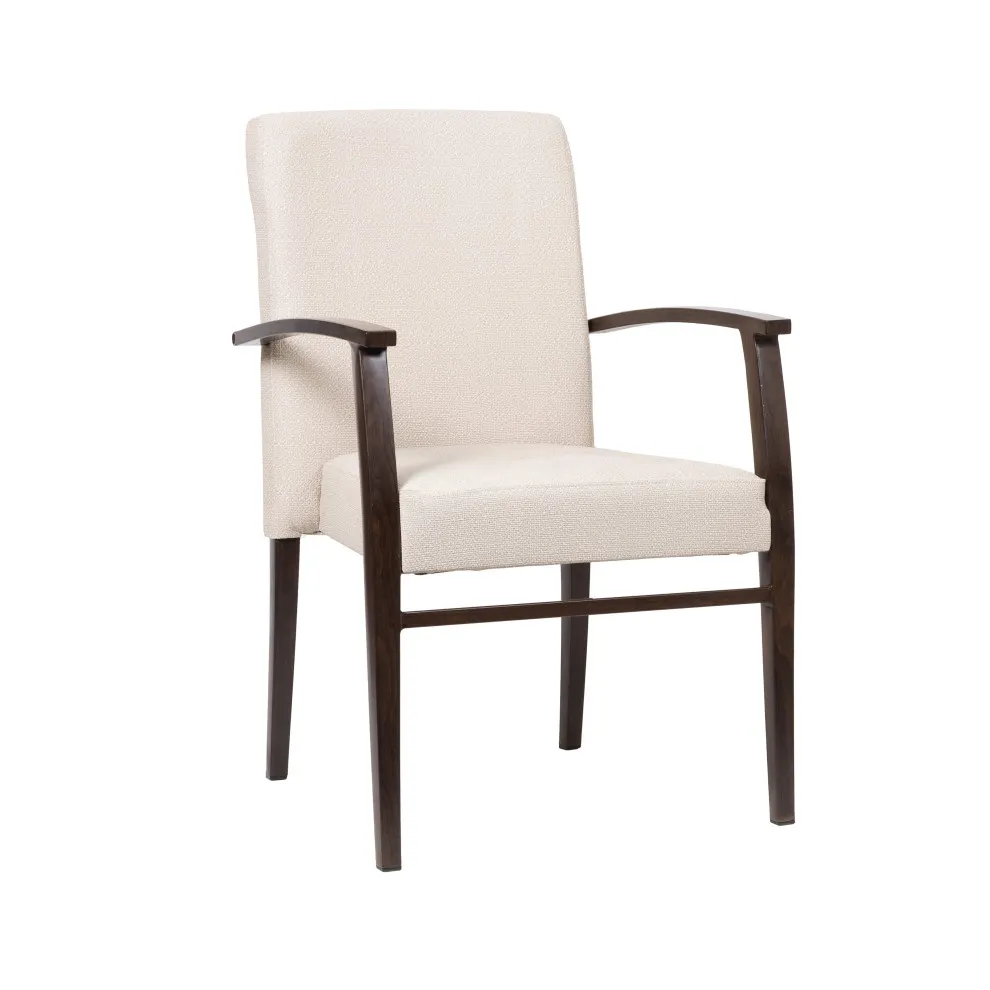 G & A 2853 Mila Banquet Arm Chair, Stackable 3 High, Upholstered Back & Seat, Welded 12 Gauge Aluminum