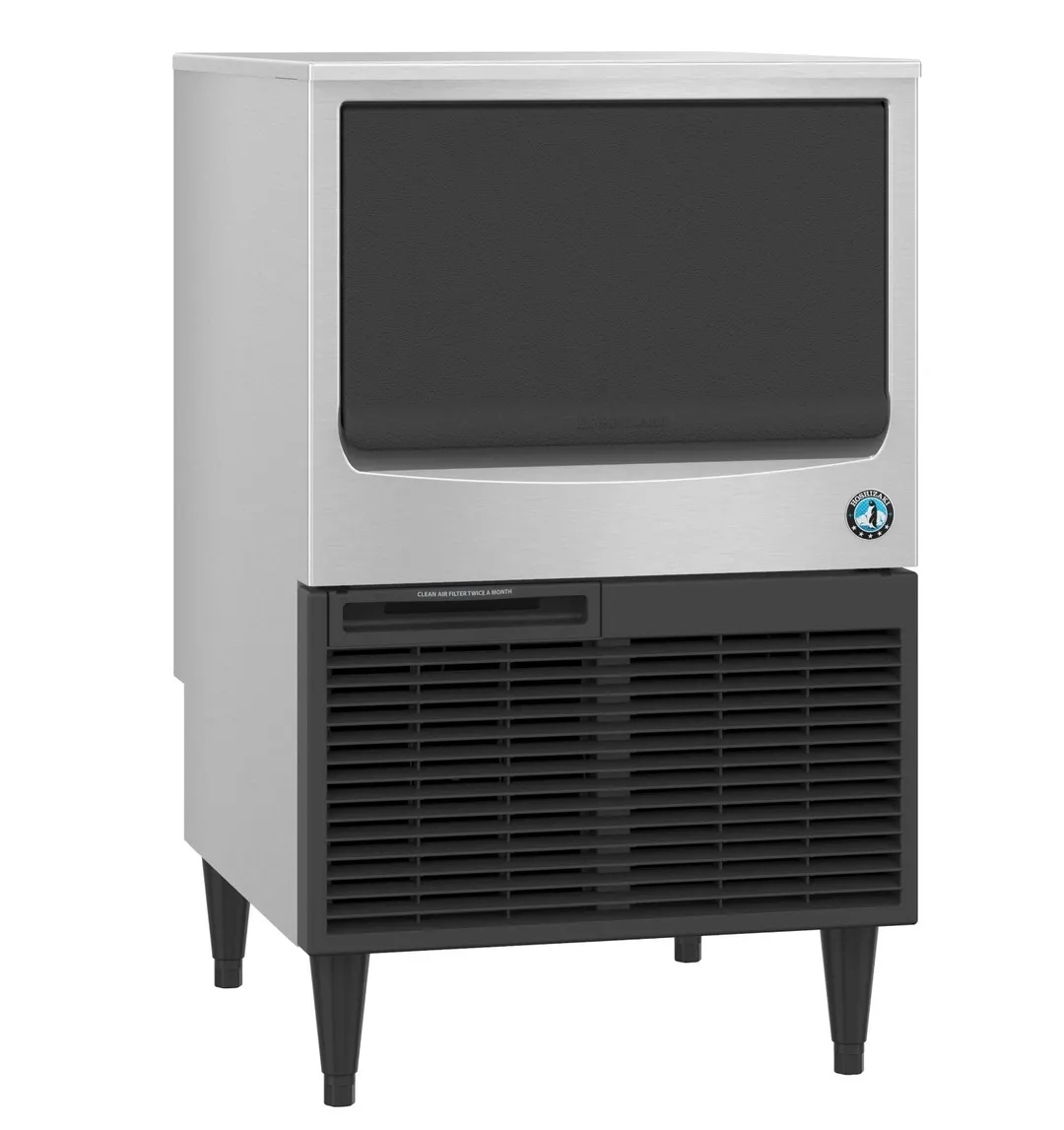 Hoshizaki KM-116BAK Crescent Cube Ice Maker with Bin, 130 lb/24hr, 53 lb Storage, Stainless Steel, Air-Cooled, ENERGY STAR