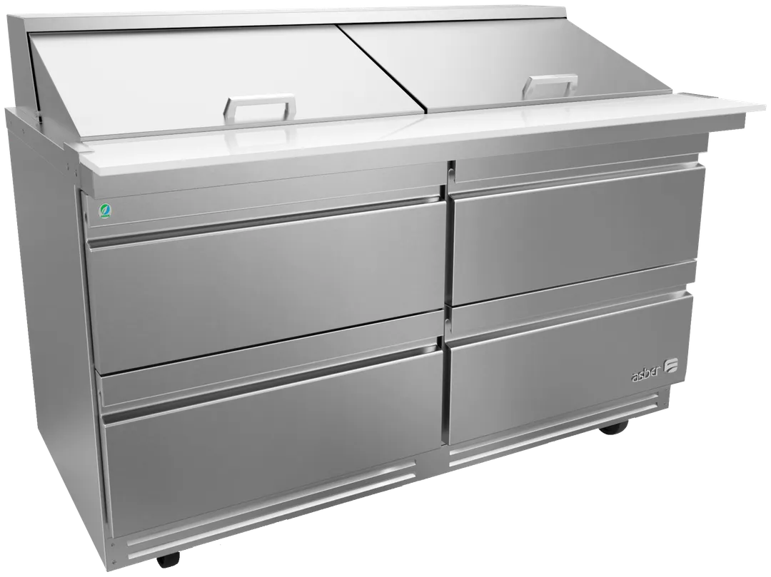 Asber APTM 60 24 D4 P 60" Mega Top Sandwich and Salad Prep Table w/ 4 Drawers, 24 Pans