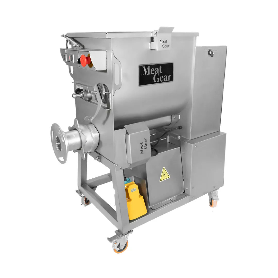 Concasse MOM32AC 32‑Gear Meat Grinder – 50‑55 lb/hr, 130 lb Hopper, Cast‑Iron, Pedal‑Operated, BNIR32 Knife, 7.5 HP/3‑Ph