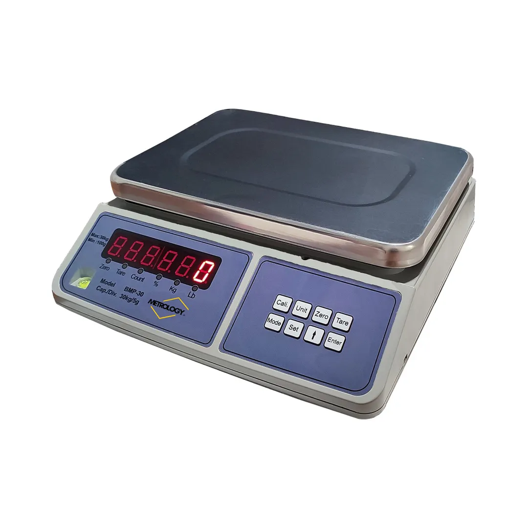 Concasse BMP30 METROLOGY Waterproof Portion Scale – 30-70 lb, 0.01 lb, 10.5"x8.5" Pan, IP-65, Battery, Over‑Under