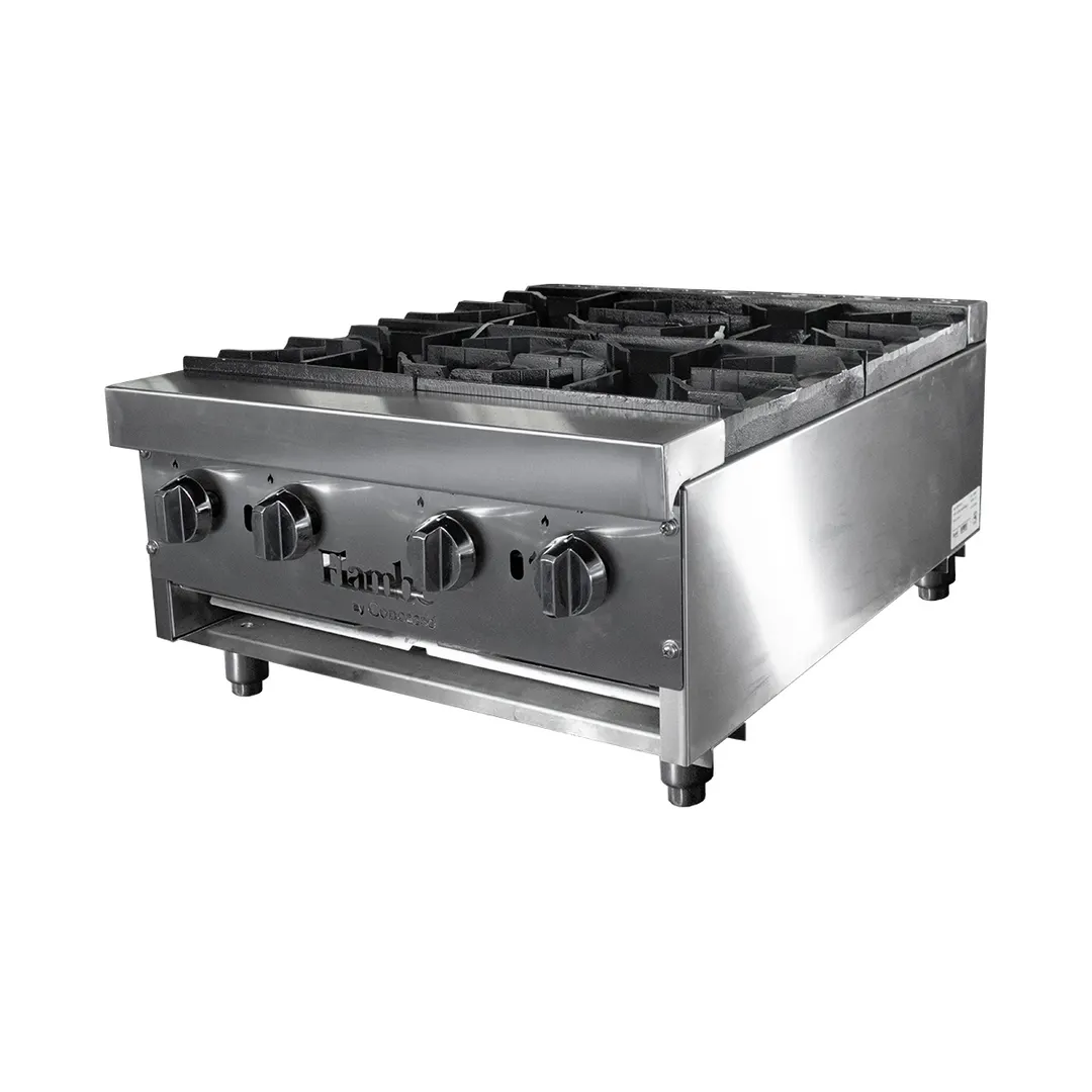 Concasse EESF4X24 Countertop Gas Charbroiler, (4) 30,000 Btu High Capacity Open Burners