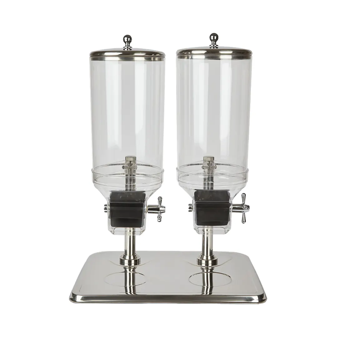 Concasse MCEQDC02 Countertop Cereal Dispenser, Double 7‑Liter Base, 2‑Dispenser, 7.5 L
