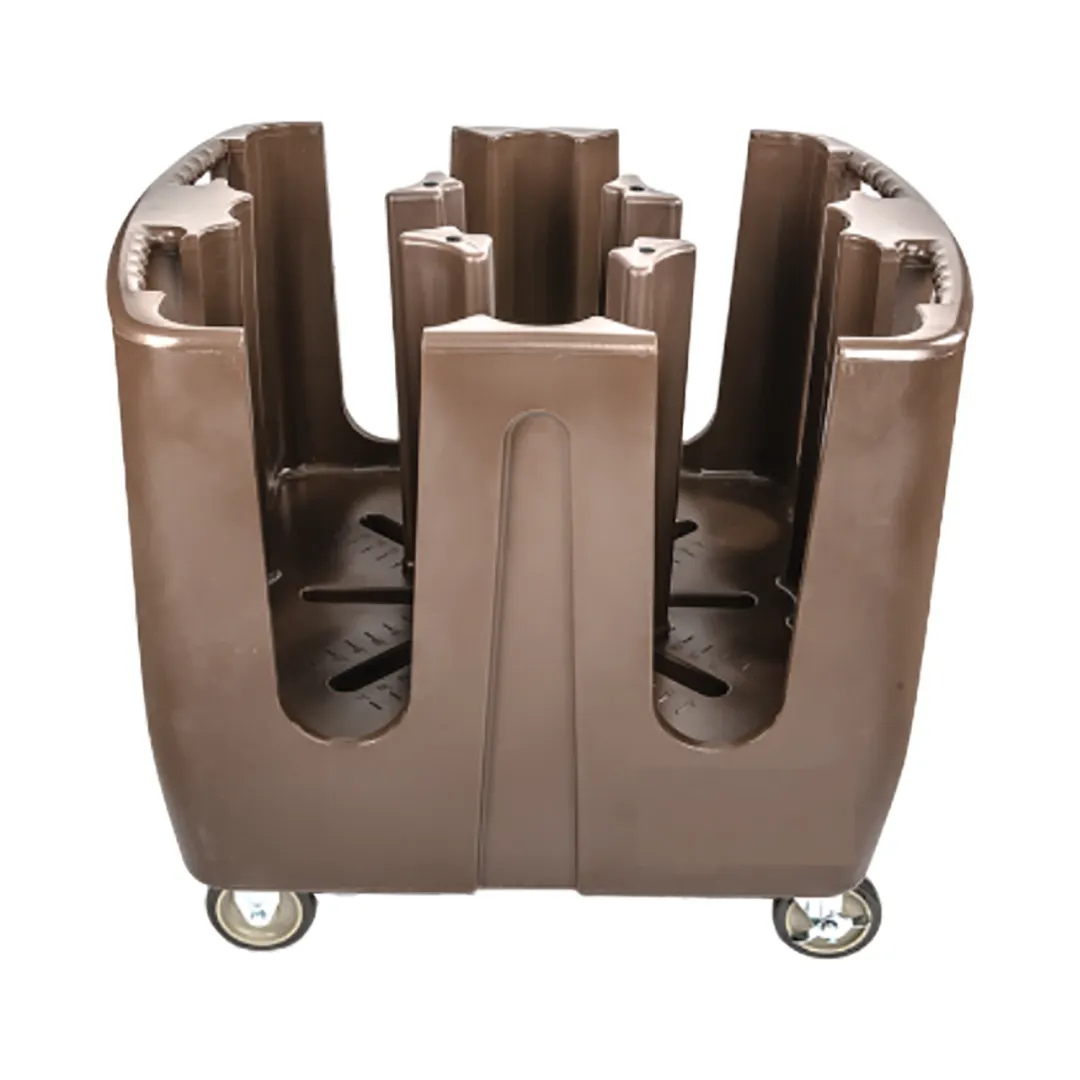Concasse MCEQPPL60 Dish Dolly Cart, 36-1/2W x 28-1/2D x 32-1/2H, Coffee Beige Plastic
