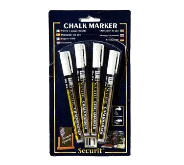 American Metalcraft BLSMA100V4WH Securit Chalk Marker, Mini Tip, White Chalk, Pack - 1/Pack
