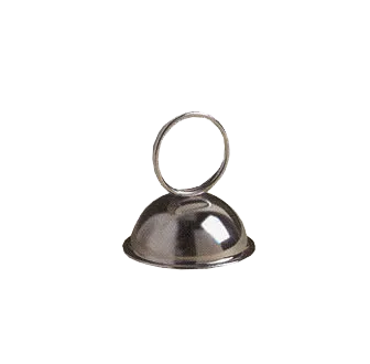 American Metalcraft MH243 Menu Stand, 2-1/2" H, 1‑4" Ø, Loop Clip, Bell Base, Nickel‑Plated