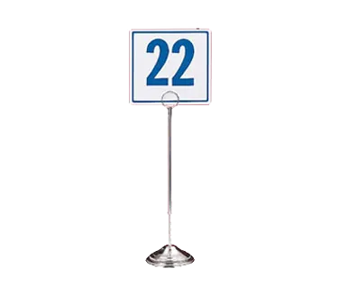 American Metalcraft RS12 Number Stand, 3-5/8" Dia. x 12" H, Mirror Stainless Steel, Clip, Weighted