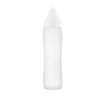 Carlisle 00555 - Araven 17 oz Squeeze Bottle, 2-3/8" Dia. x 10-1/4" H, PE, WhiteCap, Non‑Drip, HACCP