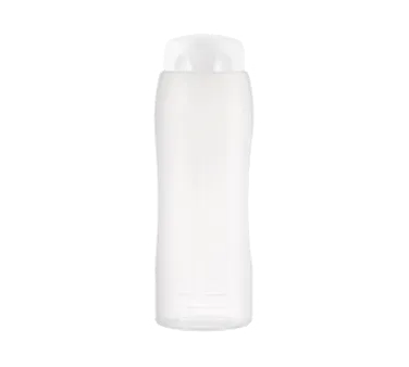 Carlisle 01381 Araven Squeeze Bottle, 17 Oz Clear Polyethylene, Top, No Tip, White Cap