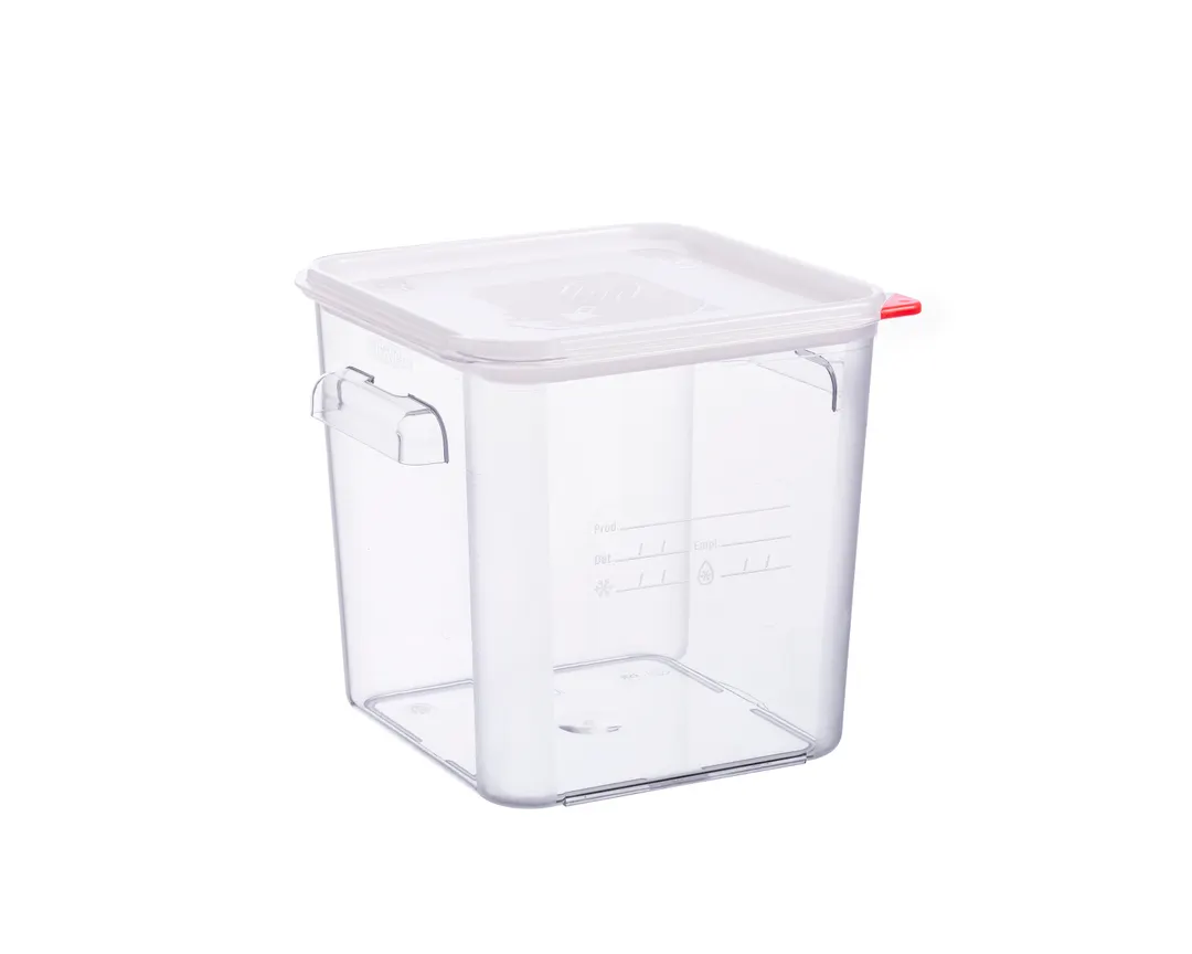 Carlisle 31854 Square Storage Container 8.4 Qt 8-7/8" W x 8-7/8" D x 9-1/8" H Clear PP Lid