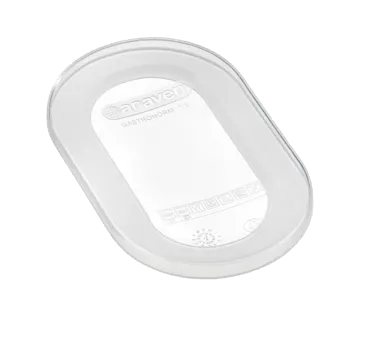 Carlisle 91811 GN 1/9 Oval Silicone Food Storage Lid, Clear, Airtight, -40°F to 392°F, HACCP