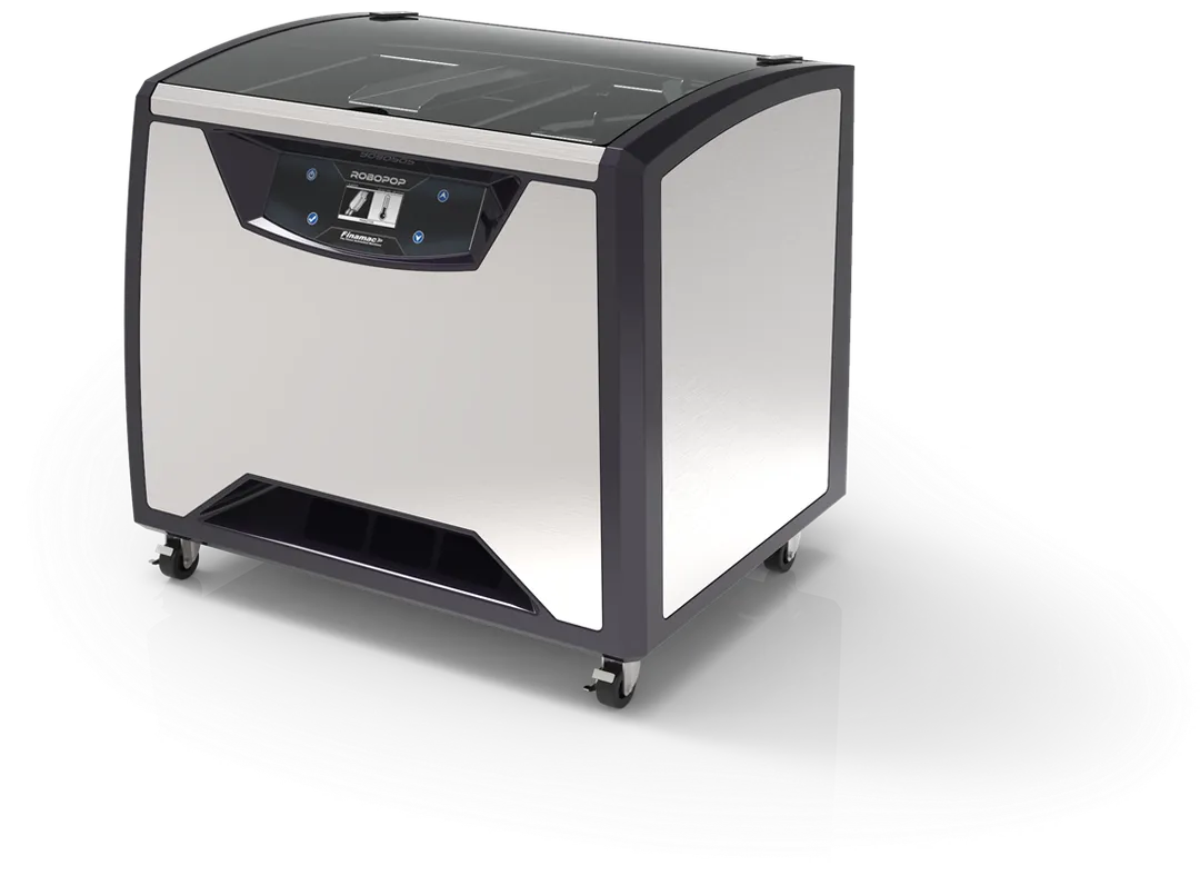 Finamac ROBOPOP 2 START Batch Freezer–Freezing/unmolding/reserve tanks 350 pops/hr touchscreen cooled