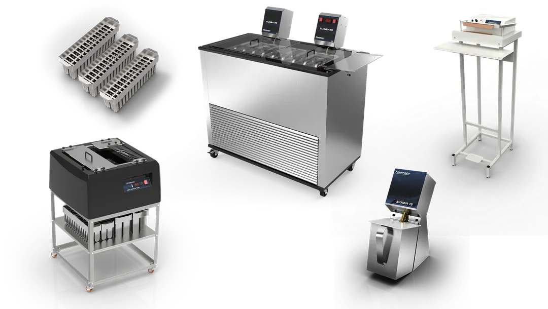 Finamac TURBO COMBO – Pop System with Mixer15, Turbo25, Tank & Sealer, 750‑850/hr, 220V/380V 50/60Hz